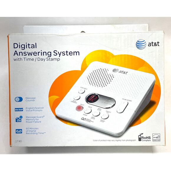AT&T Answering Machine with Time/Date Stamp - Complete Works Fine, Clean Cond. - Picture 1 of 6